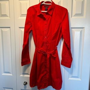 Red Polka Dot Shirtdress